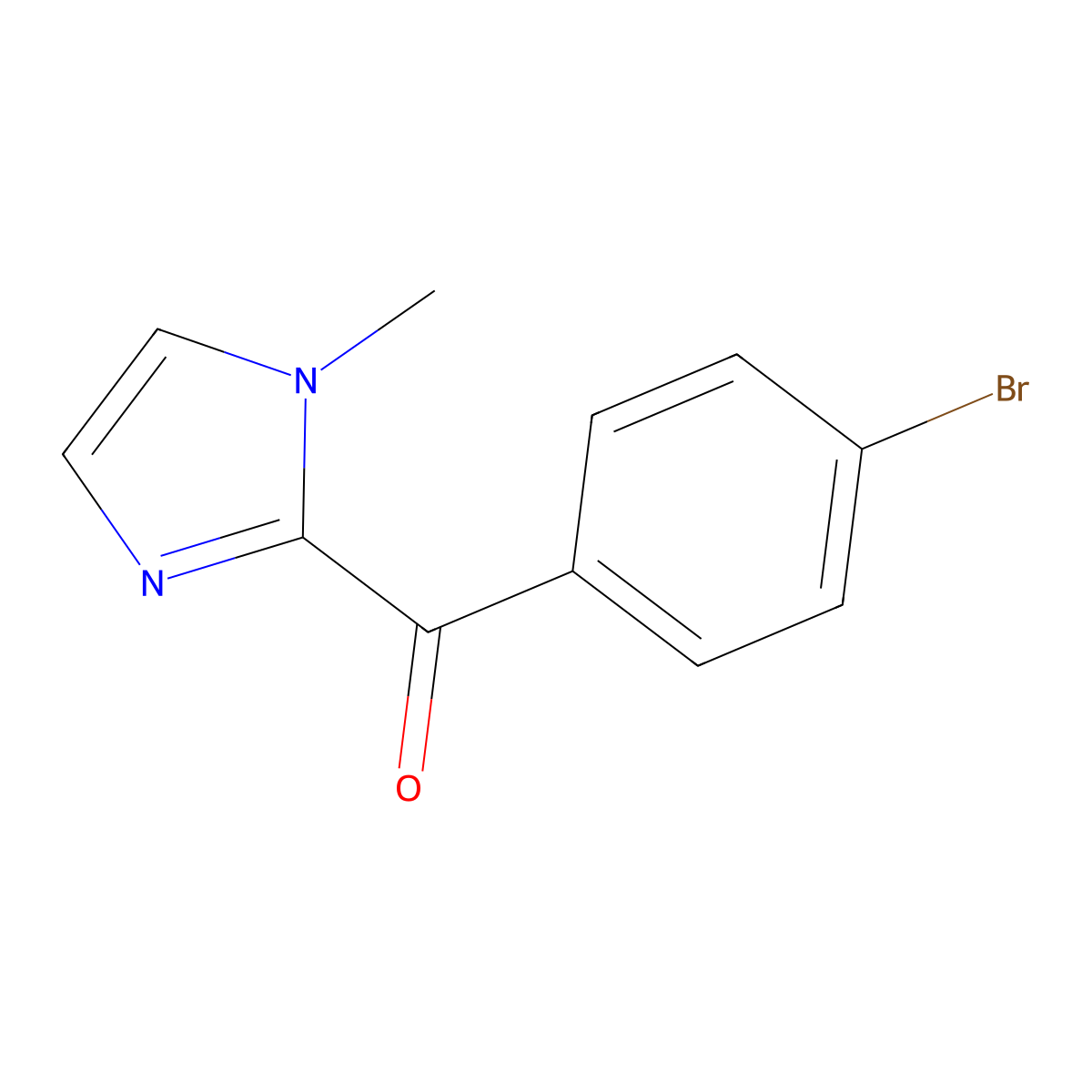 (4-bromophenyl)(1-methyl-1H-imidazol-2-yl)methanone molecular structure, CAS 698355-62-3