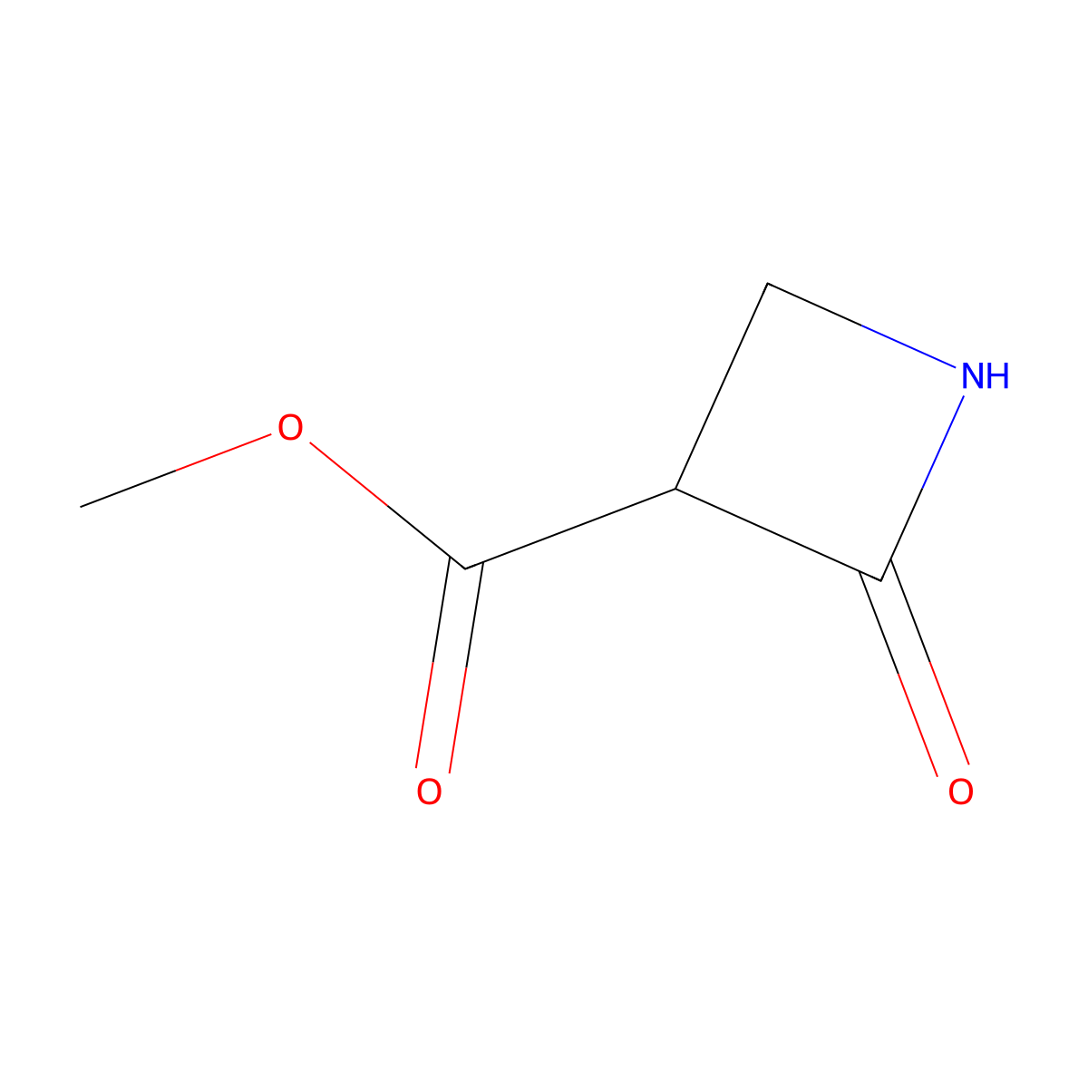 Methyl 2-oxoazetidine-3-carboxylate molecular structure, CAS 698356-66-0