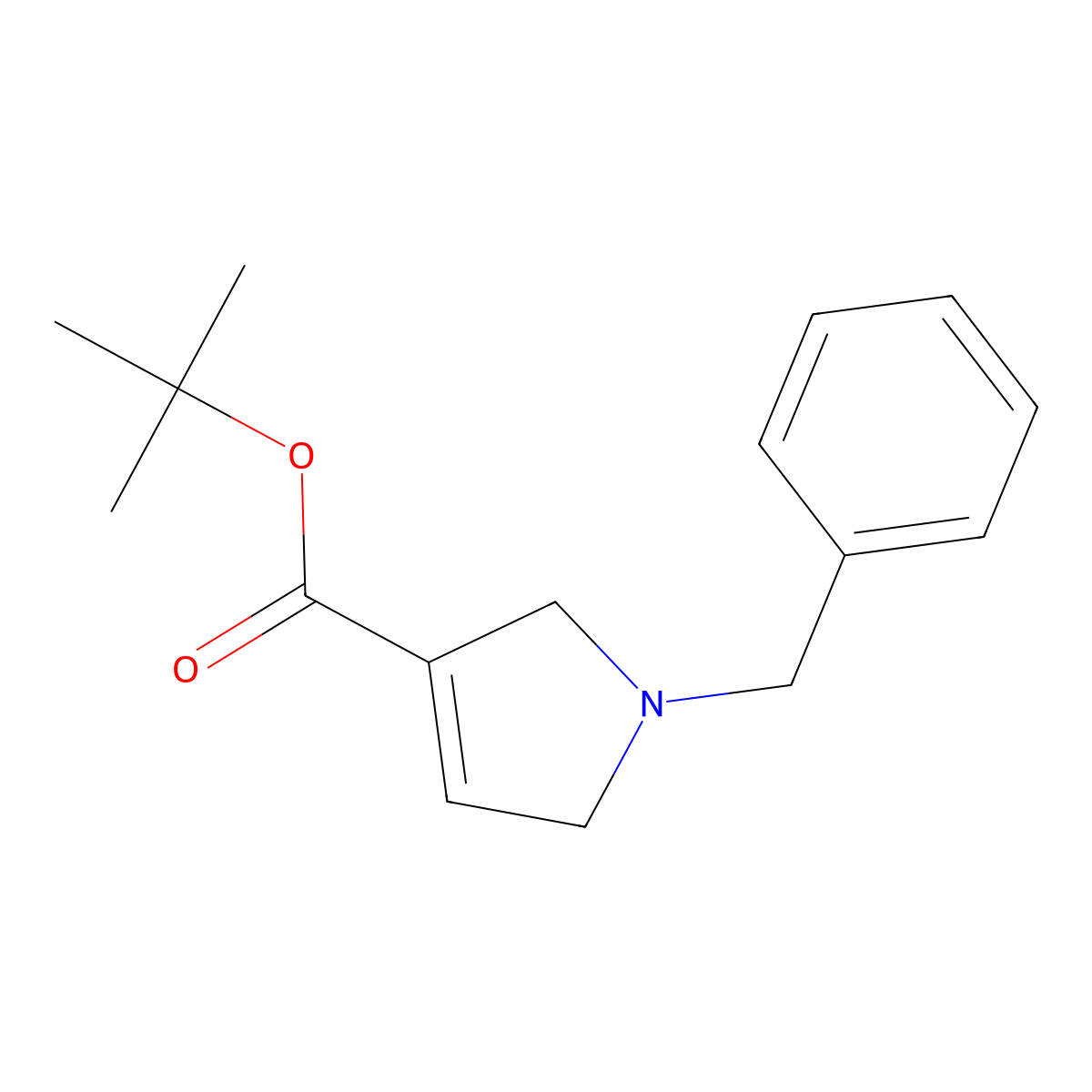tert-Butyl 1-benzyl-2,5-dihydro-1H-pyrrole-3-carboxylate molecular structure, CAS 698358-08-6