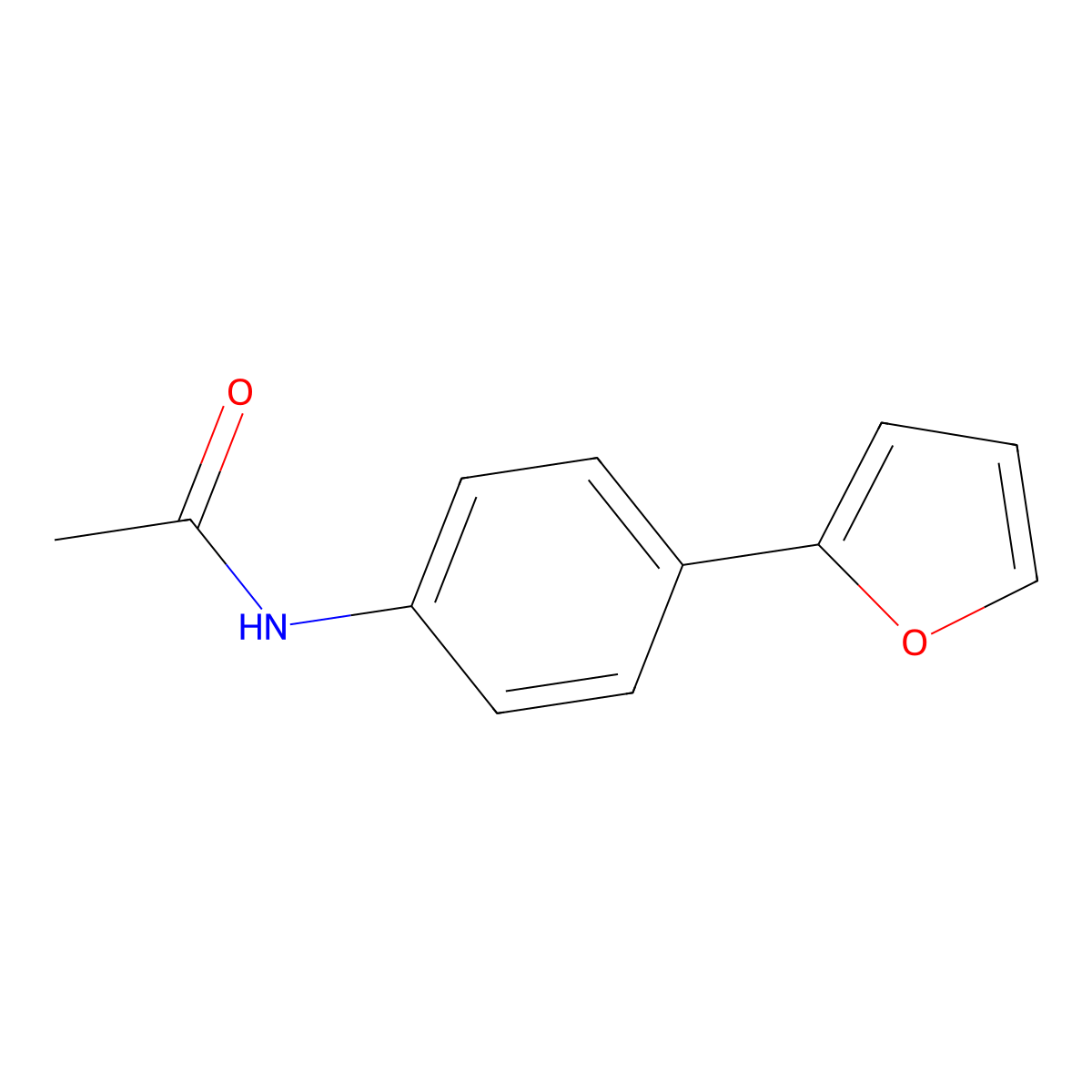 N-[4-(furan-2-yl)phenyl]acetamide molecular structure, CAS 69836-64-2