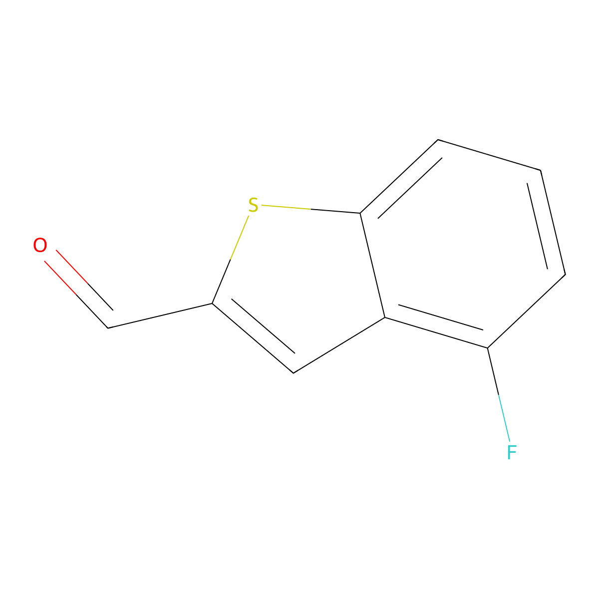 4-Fluorobenzo[b]thiophene-2-carbaldehyde molecular structure, CAS 698367-31-6