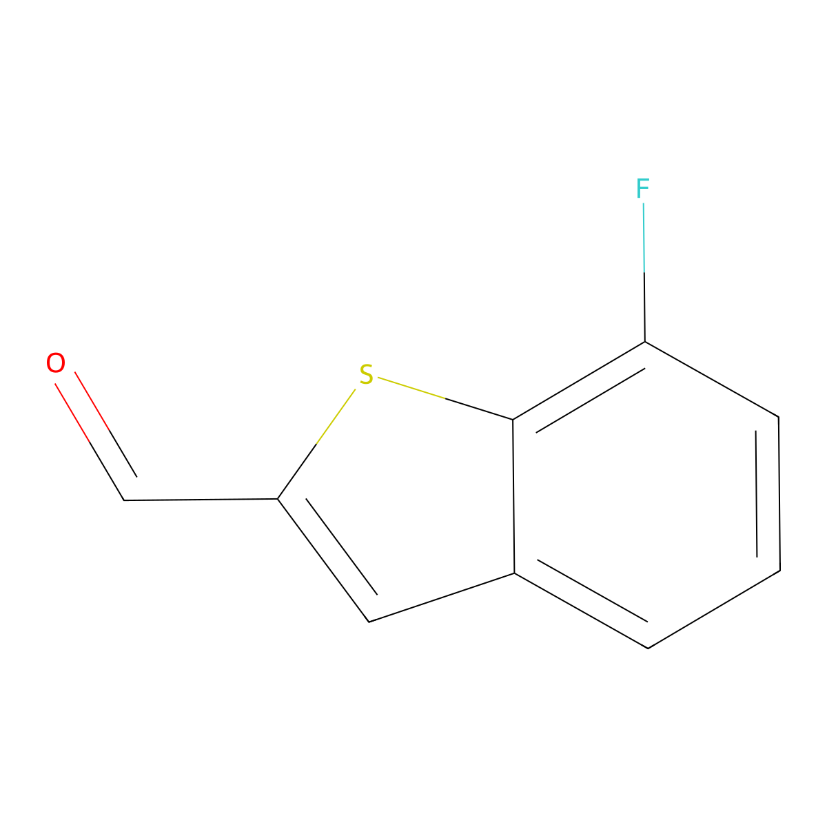 7-Fluorobenzo[b]thiophene-2-carbaldehyde molecular structure, CAS 698367-34-9