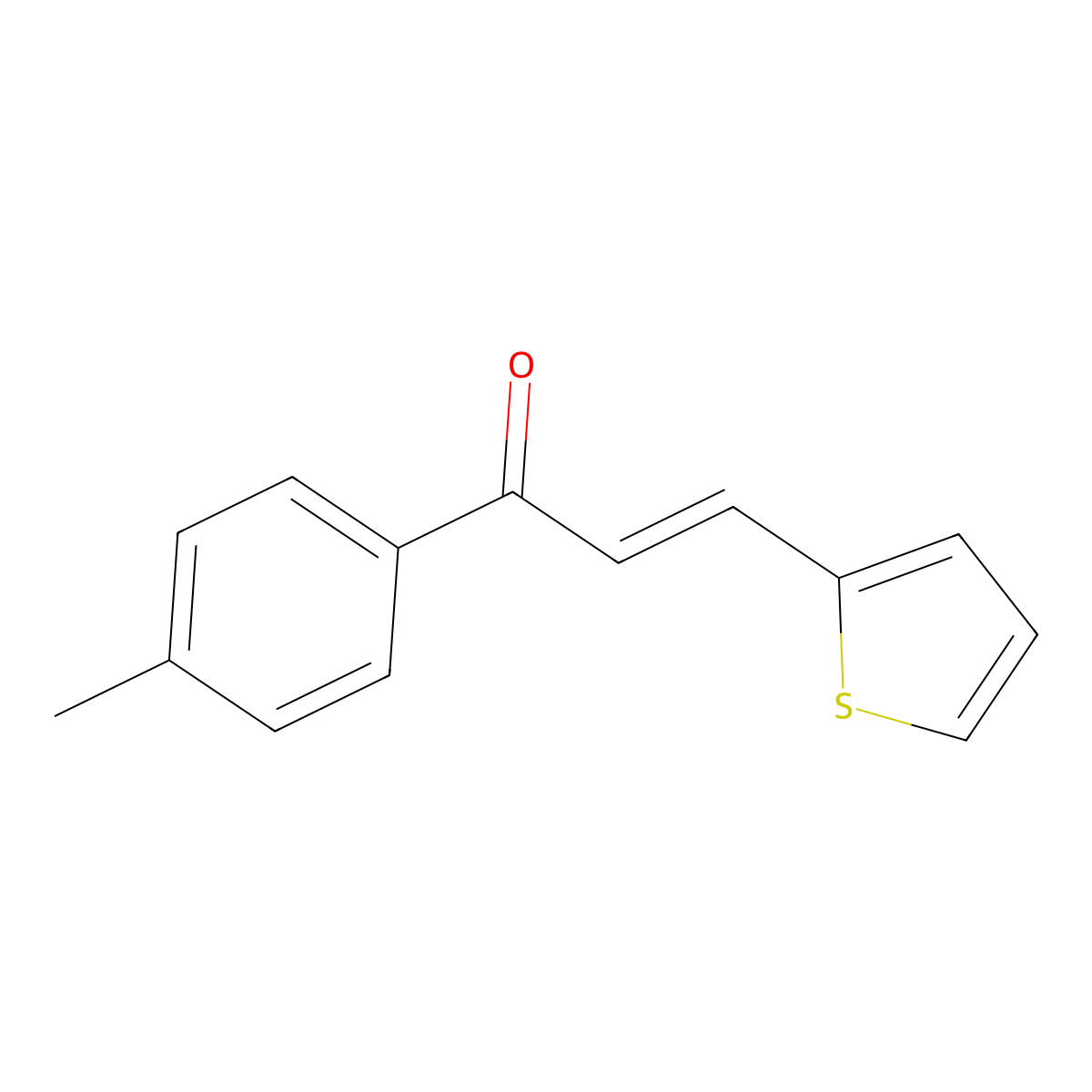 4'-Methyl-3-(2-thienyl)acrylophenone molecular structure, CAS 69837-03-2