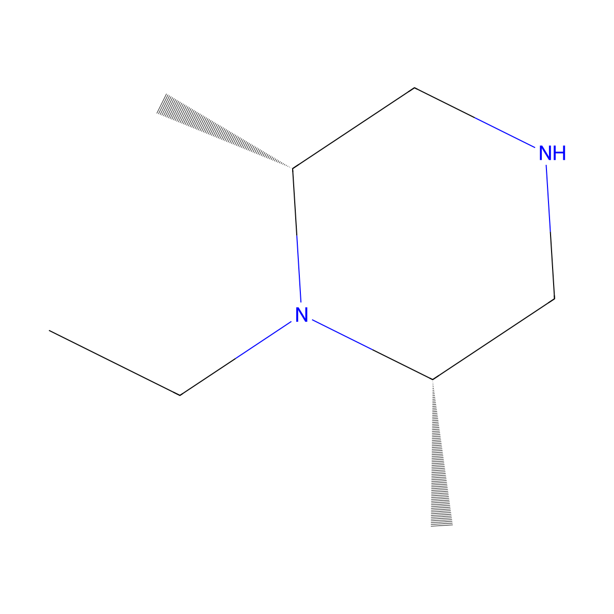 (2R,6S)-1-ethyl-2,6-dimethylpiperazine molecular structure, CAS 69837-34-9