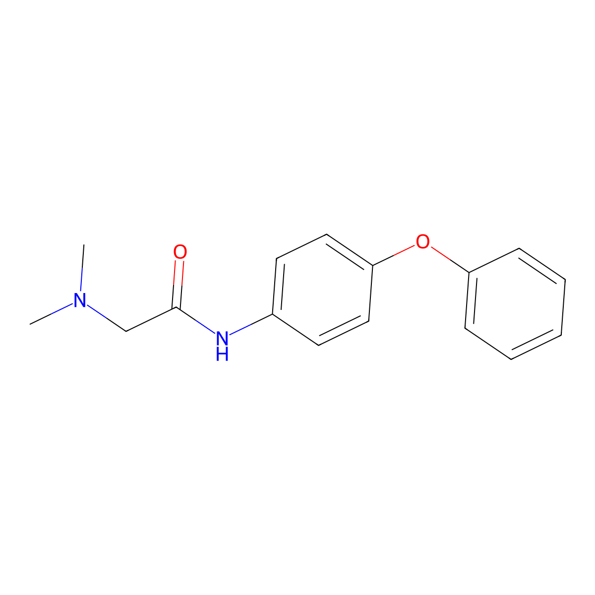 2-(dimethylamino)-N-(4-phenoxyphenyl)acetamide molecular structure, CAS 69837-59-8