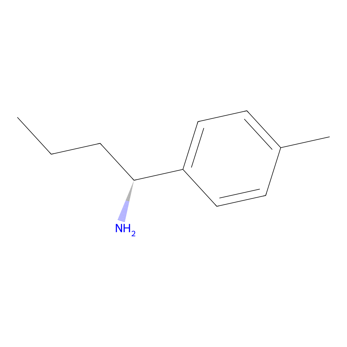 (1R)-1-(4-Methylphenyl)butylamine molecular structure, CAS 698378-47-1