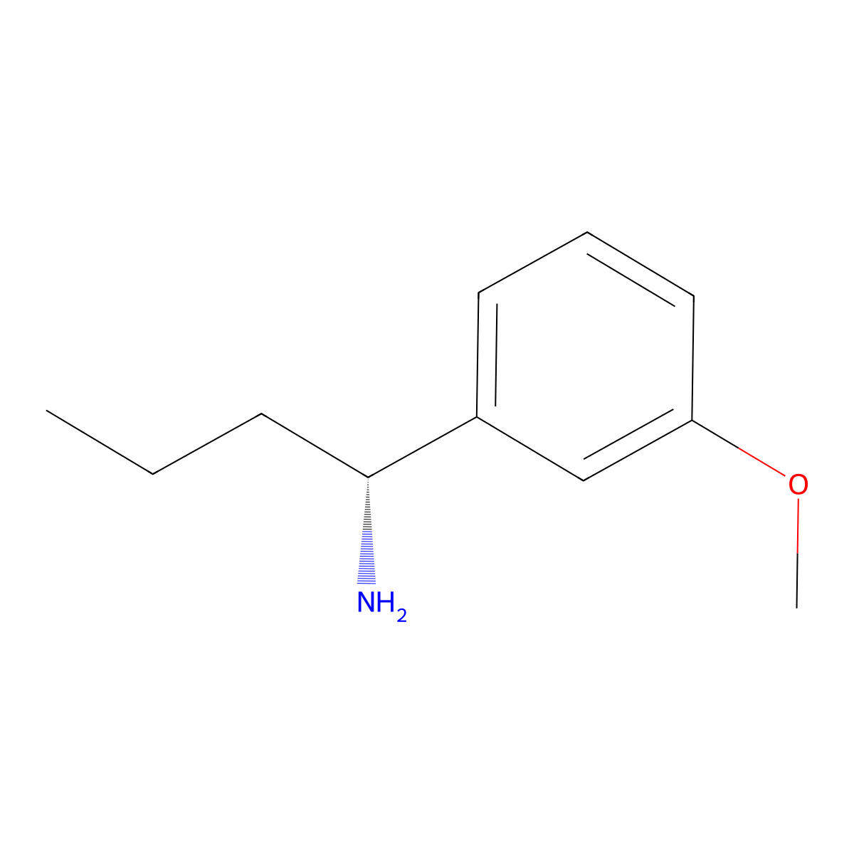 (R)-1-(3-Methoxyphenyl)butan-1-amine molecular structure, CAS 698378-52-8