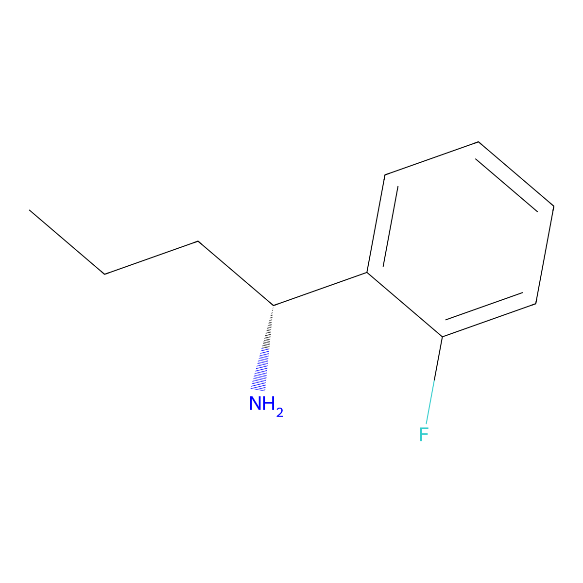 (R)-1-(2-Fluorophenyl)butan-1-amine molecular structure, CAS 698378-57-3
