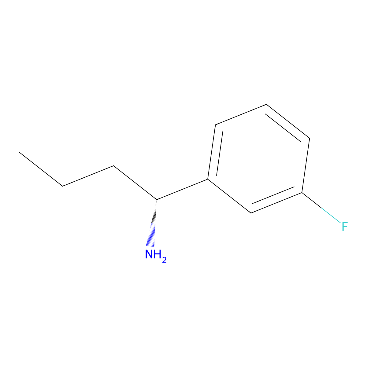 (R)-1-(3-Fluorophenyl)butan-1-amine molecular structure, CAS 698378-60-8