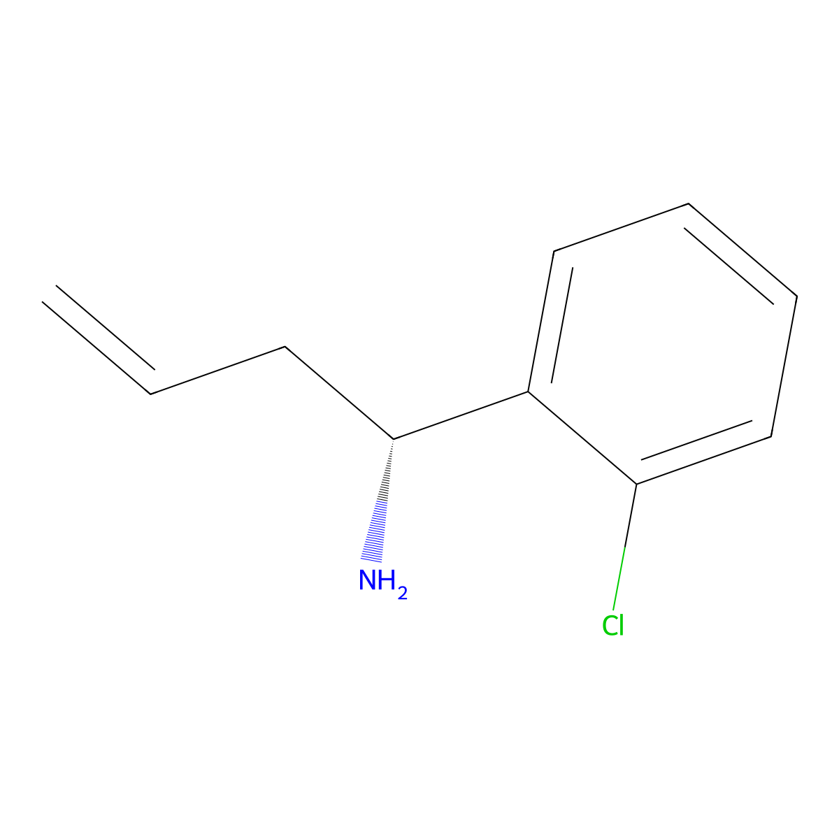(R)-1-(2-Chlorophenyl)but-3-en-1-amine molecular structure, CAS 698378-72-2