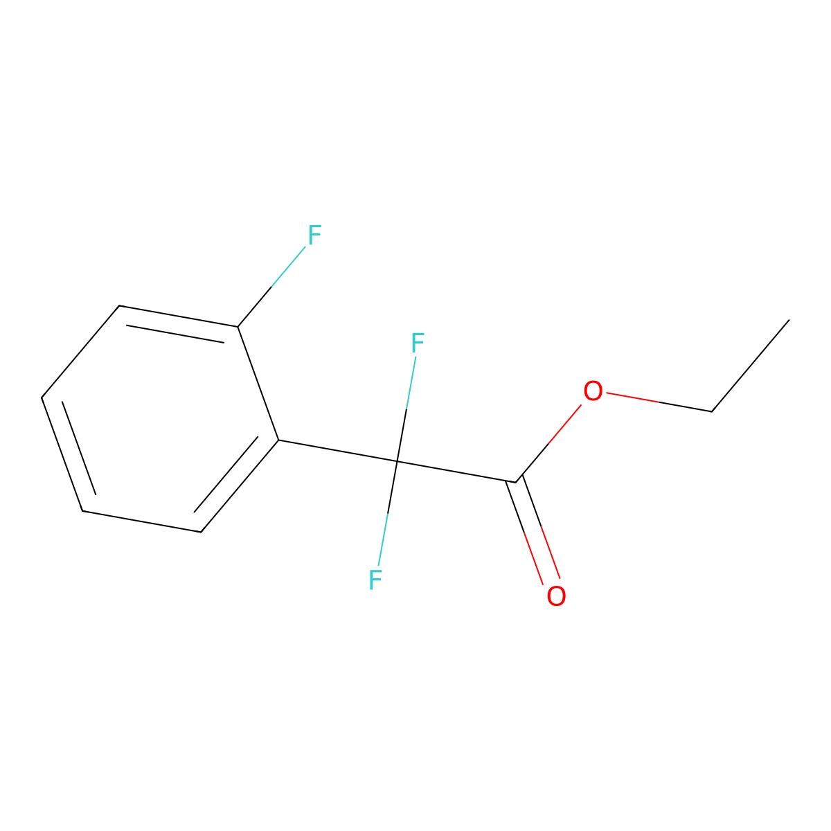 Ethyl 2,2-difluoro-2-(2-fluorophenyl)acetate molecular structure, CAS 698378-76-6