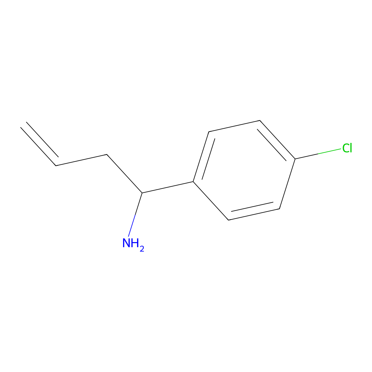 (R)-1-(4-Chlorophenyl)but-3-en-1-amine molecular structure, CAS 698378-82-4