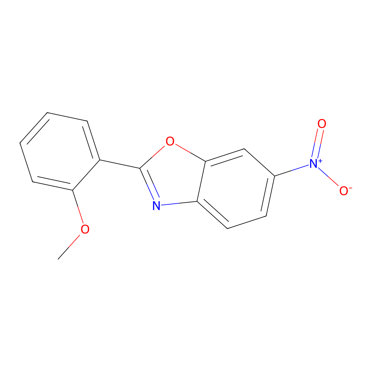 2-(2-Methoxyphenyl)-6-nitro-1,3-benzoxazole molecular structure, CAS 698379-18-9