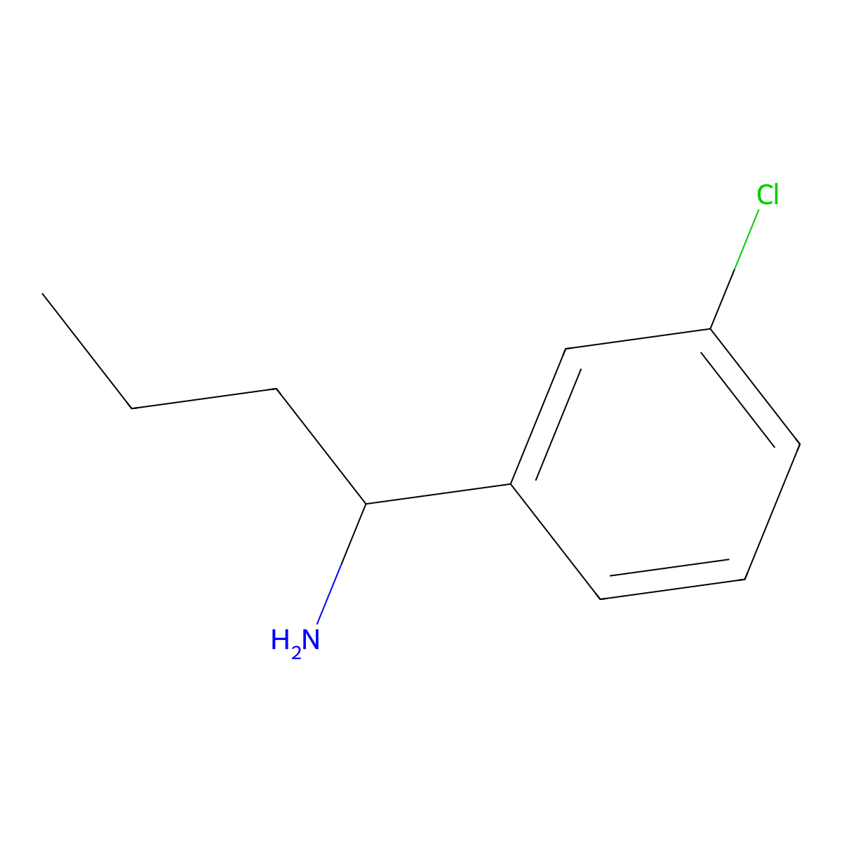 (R)-1-(3-Chlorophenyl)butan-1-amine molecular structure, CAS 698379-20-3