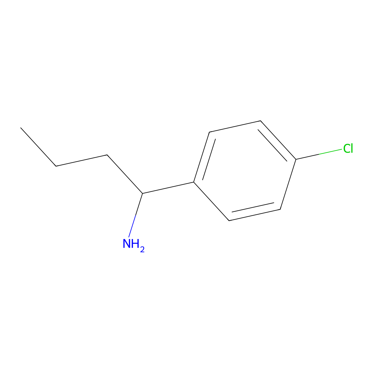 (R)-1-(4-Chlorophenyl)butan-1-amine molecular structure, CAS 698379-24-7
