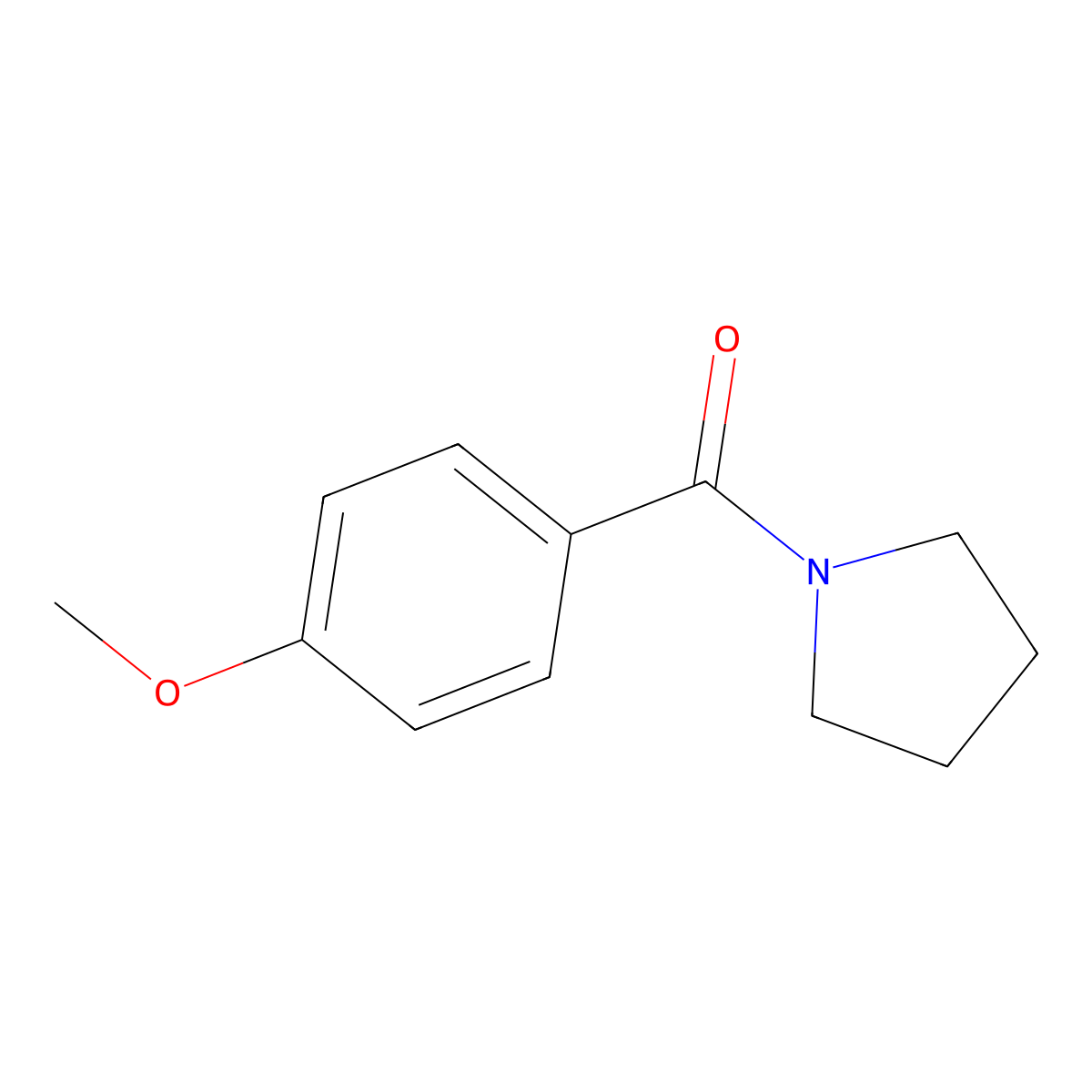 Pyrrolidine, 1-(4-methoxybenzoyl)- molecular structure, CAS 69838-98-8