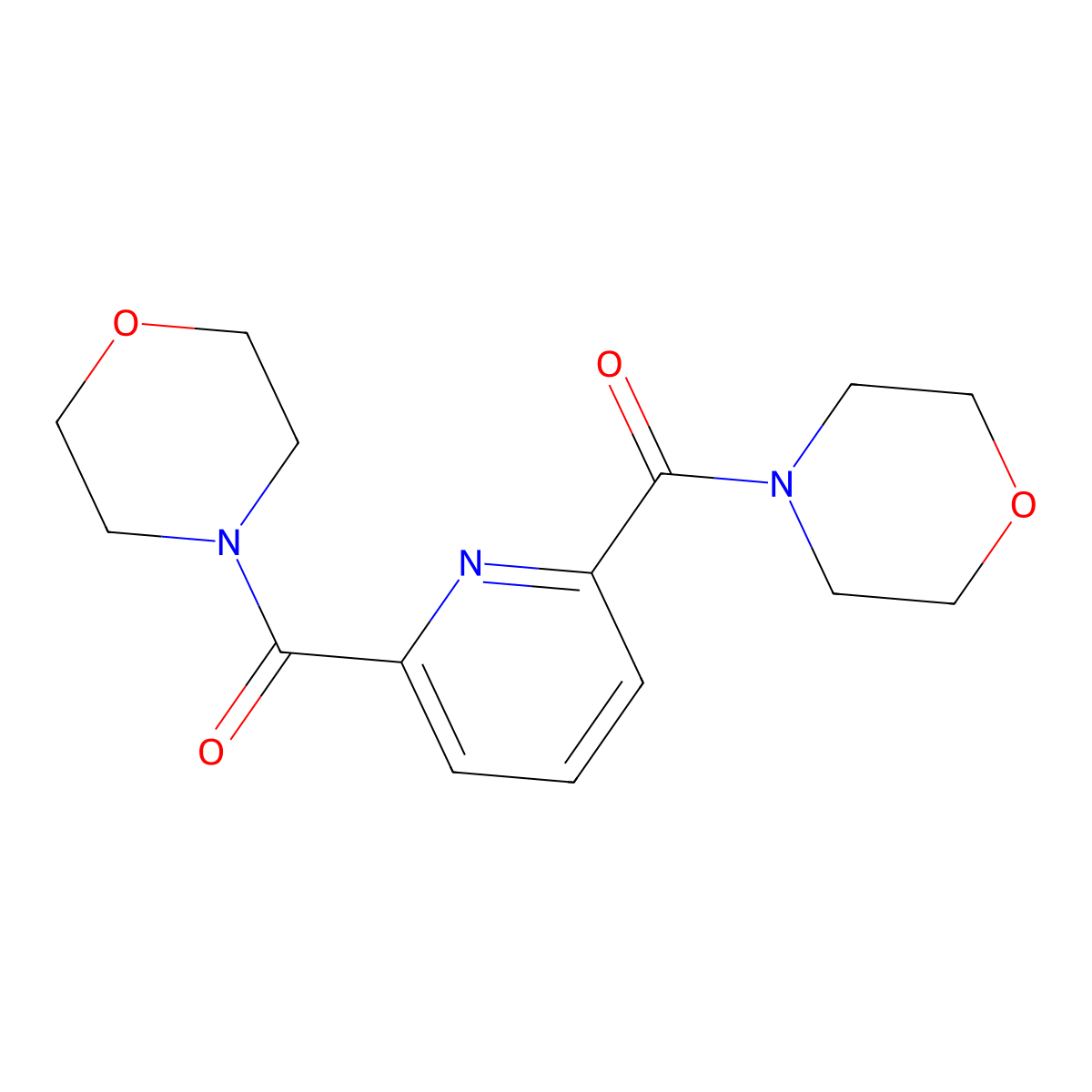 [6-(Morpholine-4-carbonyl)pyridin-2-yl]-morpholin-4-ylmethanone molecular structure, CAS 69838-99-9
