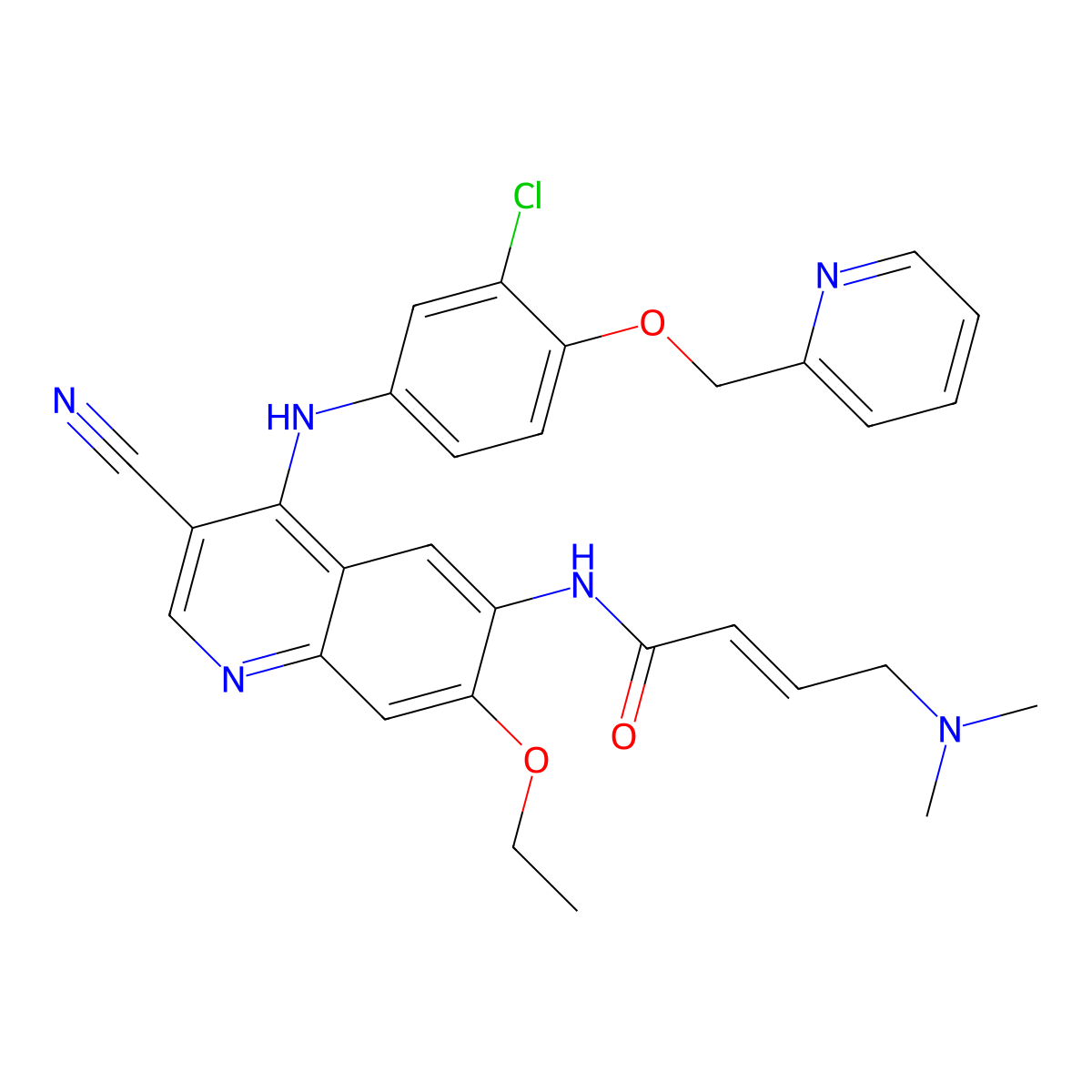 Neratinib molecular structure, CAS 698387-09-6