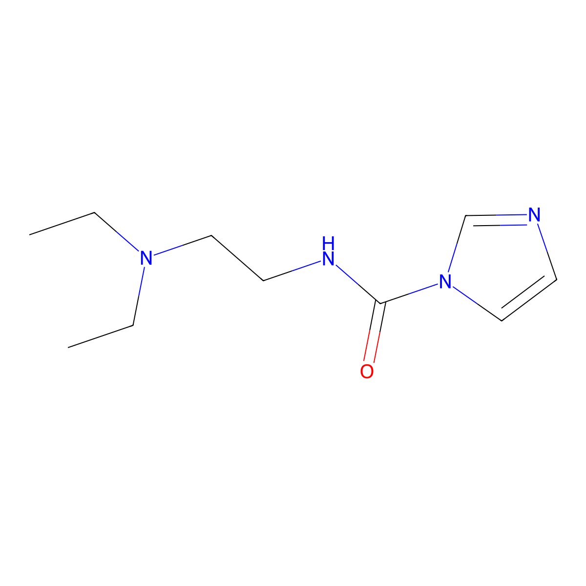 N-[2-(diethylamino)ethyl]-1H-imidazole-1-carboxamide molecular structure, CAS 698388-51-1