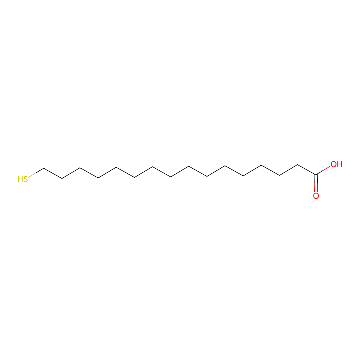 16-Mercaptohexadecanoic acid molecular structure, CAS 69839-68-5