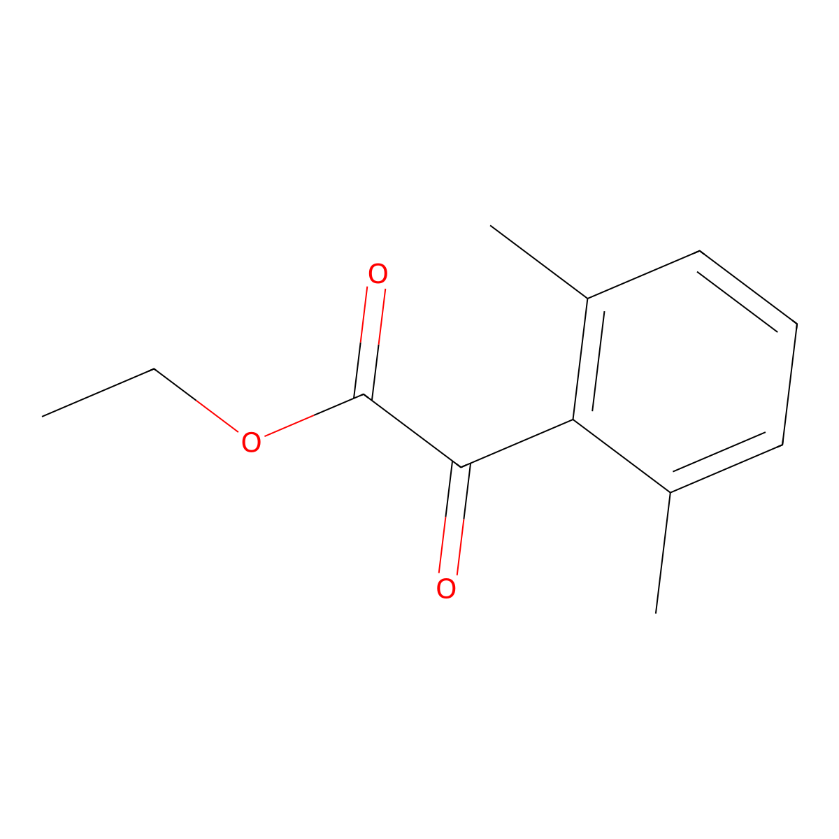 Ethyl 2,6-dimethylbenzoylformate molecular structure, CAS 698392-47-1