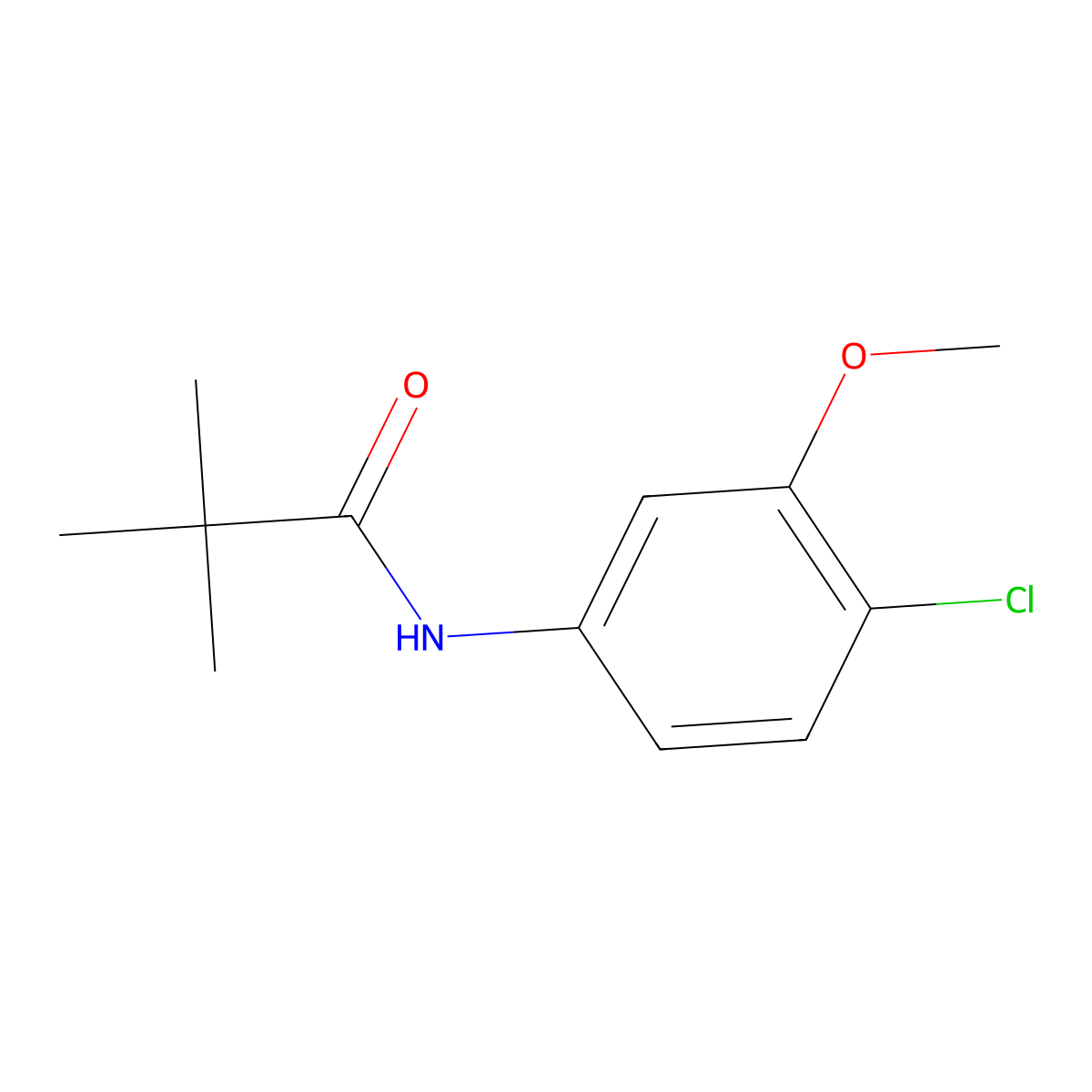 N-(4-chloro-3-methoxyphenyl)-2,2-dimethylpropanamide molecular structure, CAS 698395-67-4
