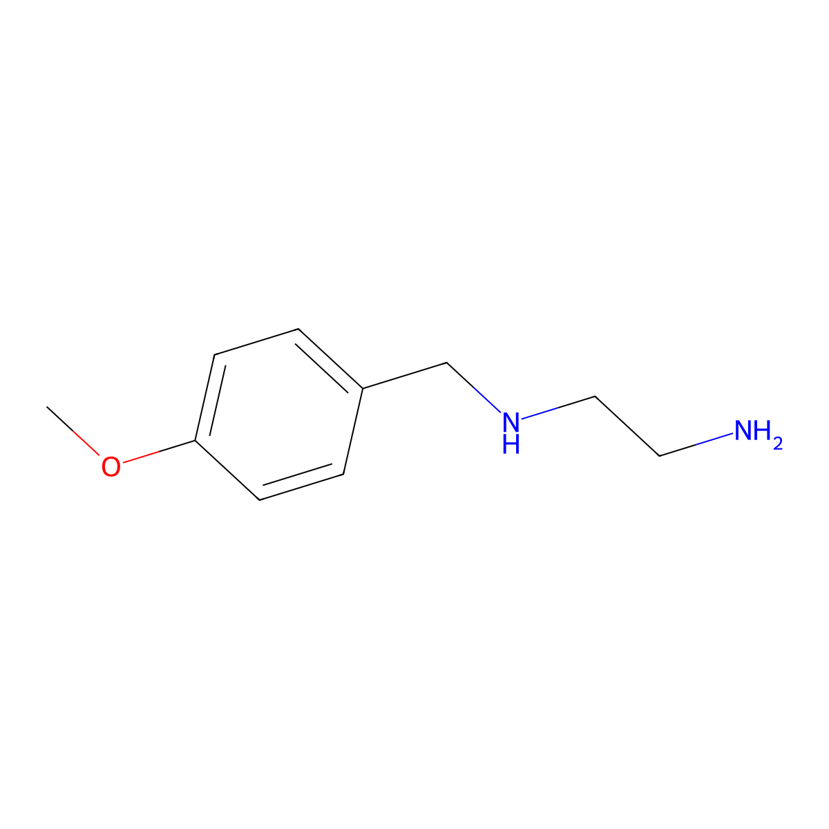 N1-(4-methoxybenzyl)ethane-1,2-diamine molecular structure, CAS 69840-53-5