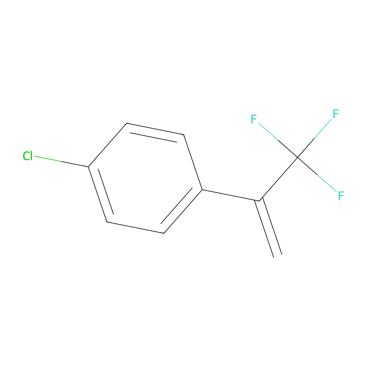 1-Chloro-4-(3,3,3-trifluoroprop-1-en-2-yl)benzene molecular structure, CAS 69843-10-3