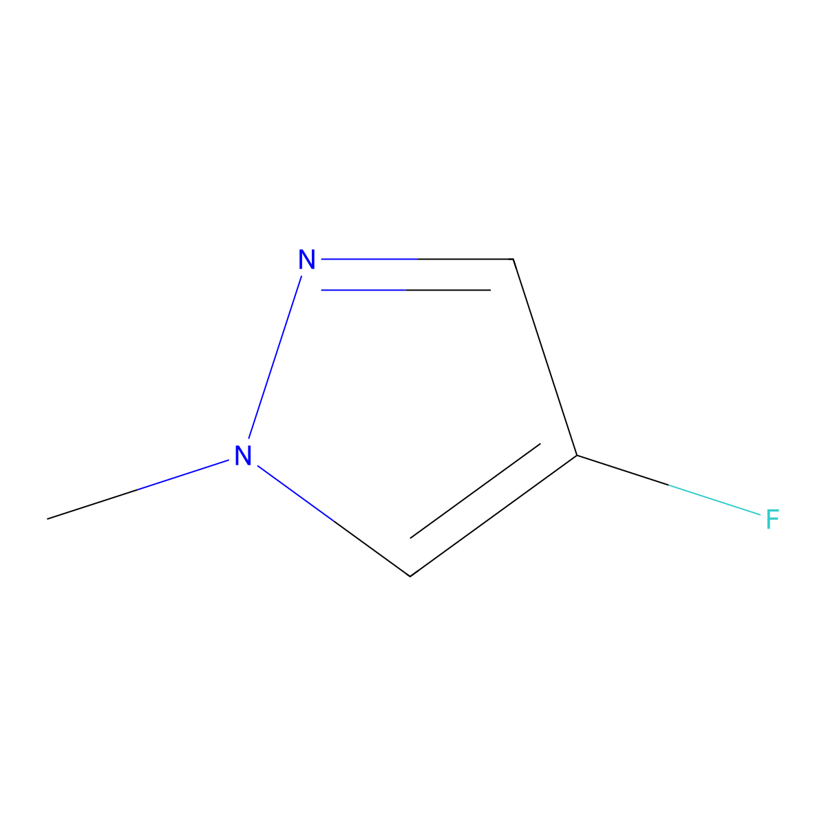 4-Fluoro-1-methyl-1H-pyrazole molecular structure, CAS 69843-14-7