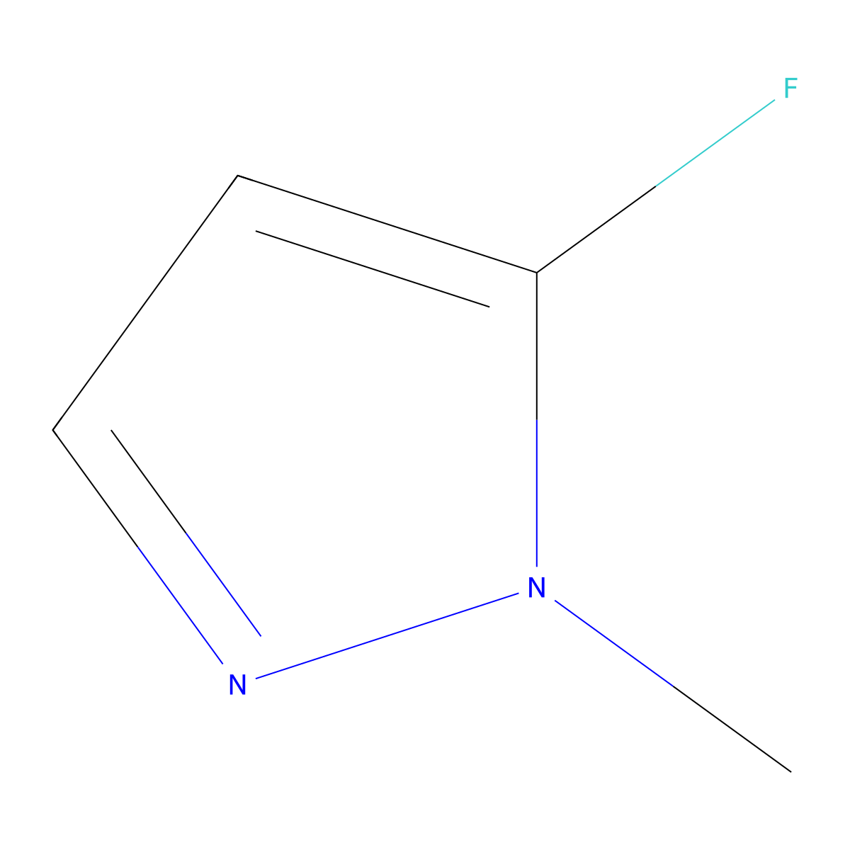 5-Fluoro-1-methyl-1H-pyrazole molecular structure, CAS 69843-15-8