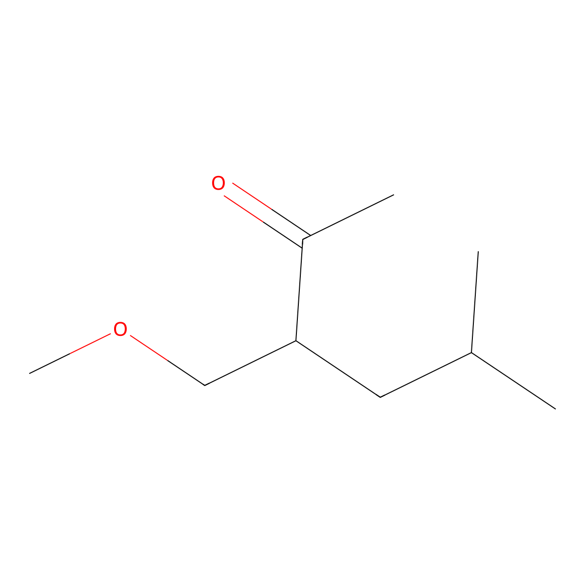 3-(Methoxymethyl)-5-methylhexan-2-one molecular structure, CAS 69843-59-0
