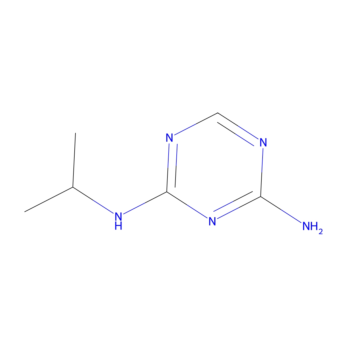 2-Amino-6-(isopropylamino)1,3,5-triazine molecular structure, CAS 69844-52-6