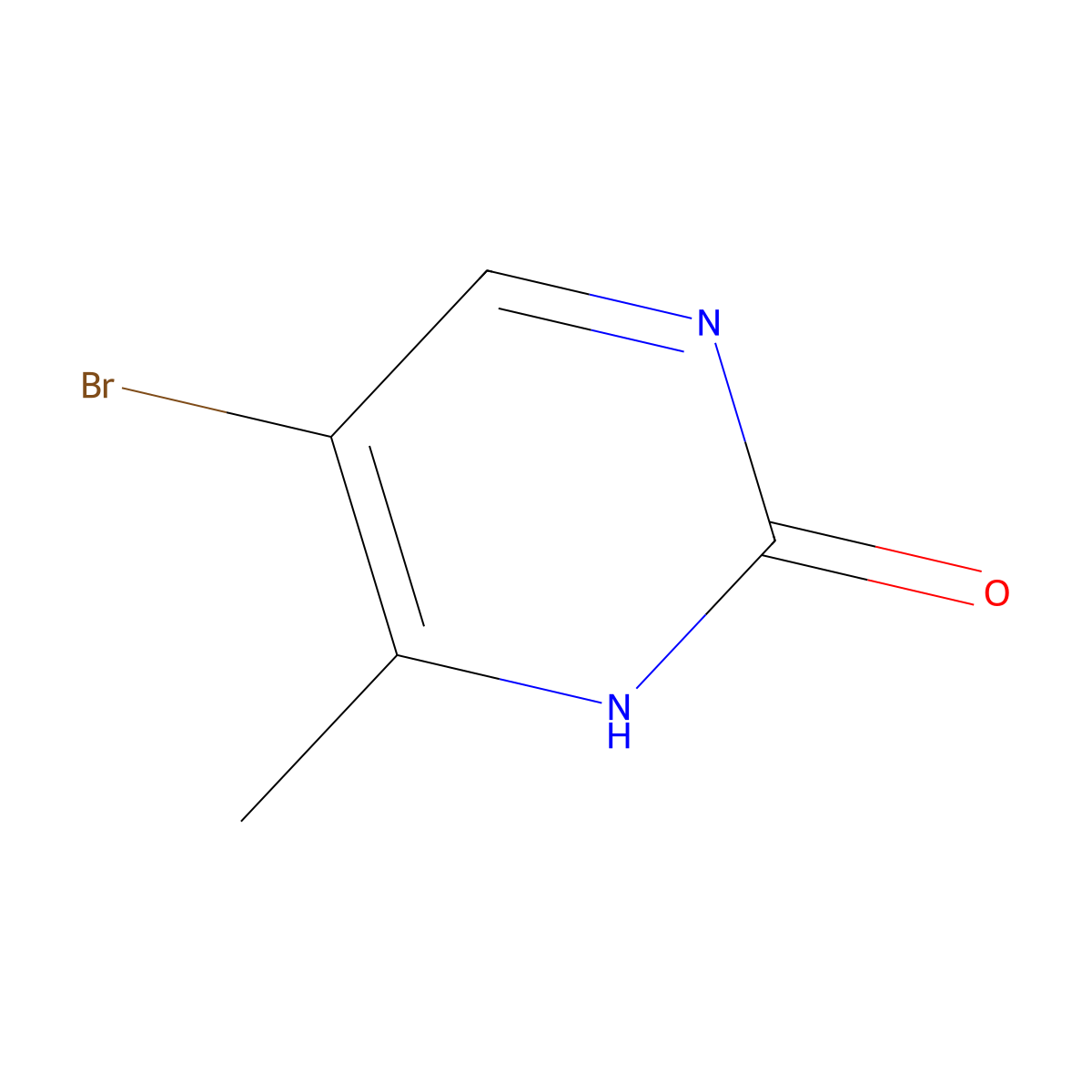 5-Bromo-6-methylpyrimidin-2(1H)-one molecular structure, CAS 69849-34-9