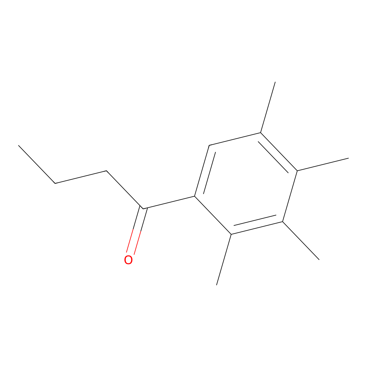1-(2,3,4,5-Tetramethylphenyl)-1-butanone molecular structure, CAS 69855-49-8