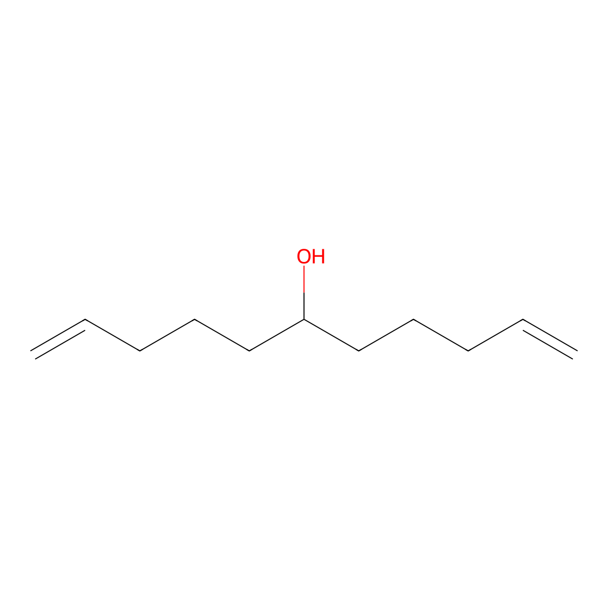 Undeca-1,10-dien-6-ol molecular structure, CAS 69856-80-0