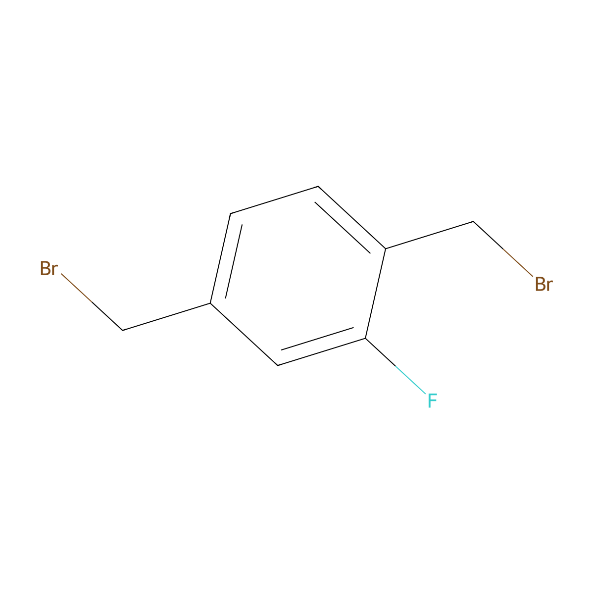 1,4-Bis(bromomethyl)-2-fluorobenzene molecular structure, CAS 69857-33-6