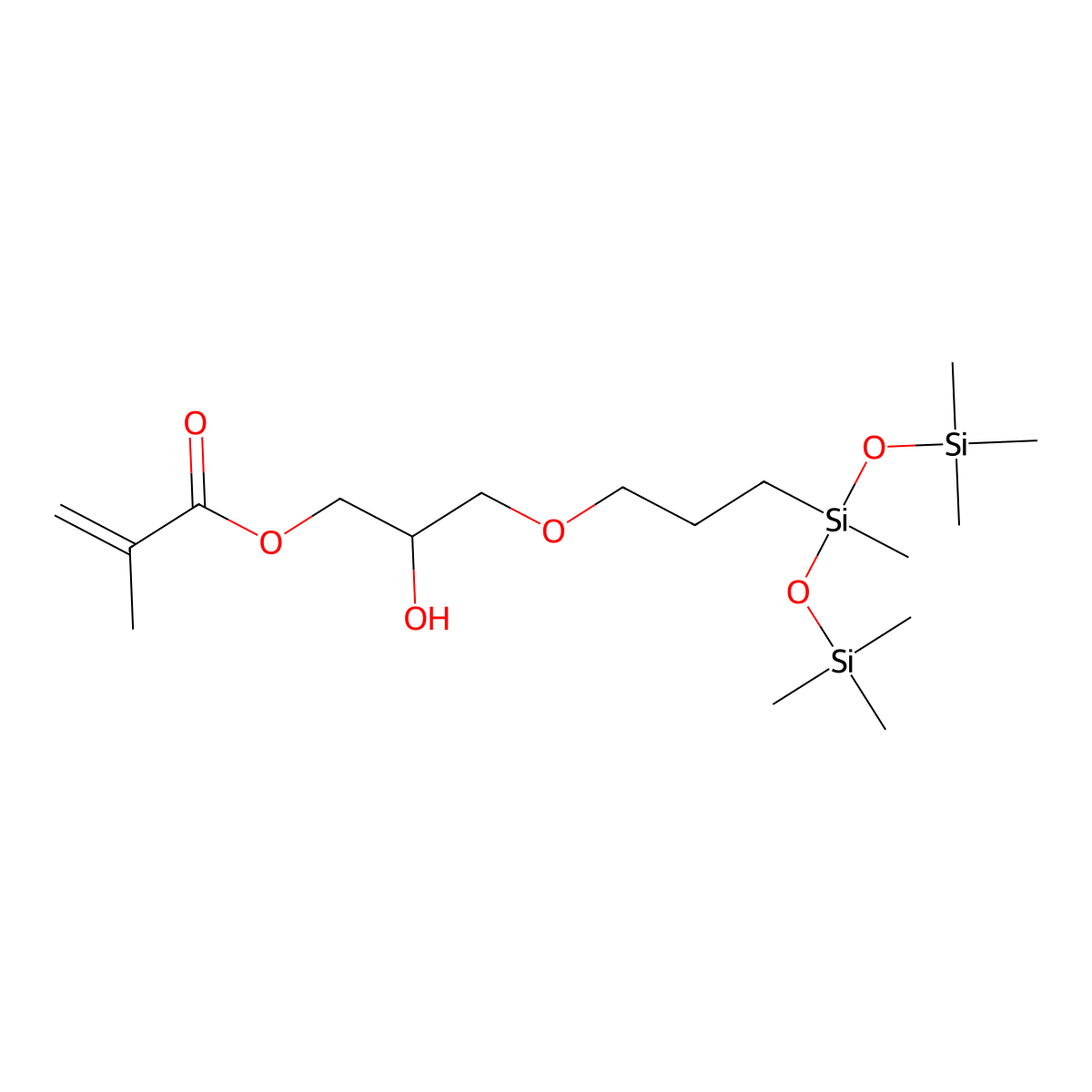 (3-Methacryloxy-2-hydroxypropoxy)propylbis(trimethylsiloxy)methylsilane molecular structure, CAS 69861-02-5