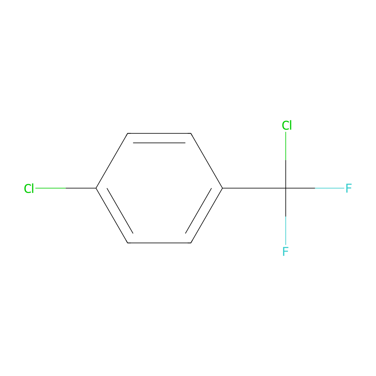 1-Chloro-4-(chlorodifluoromethyl)benzene molecular structure, CAS 6987-14-0