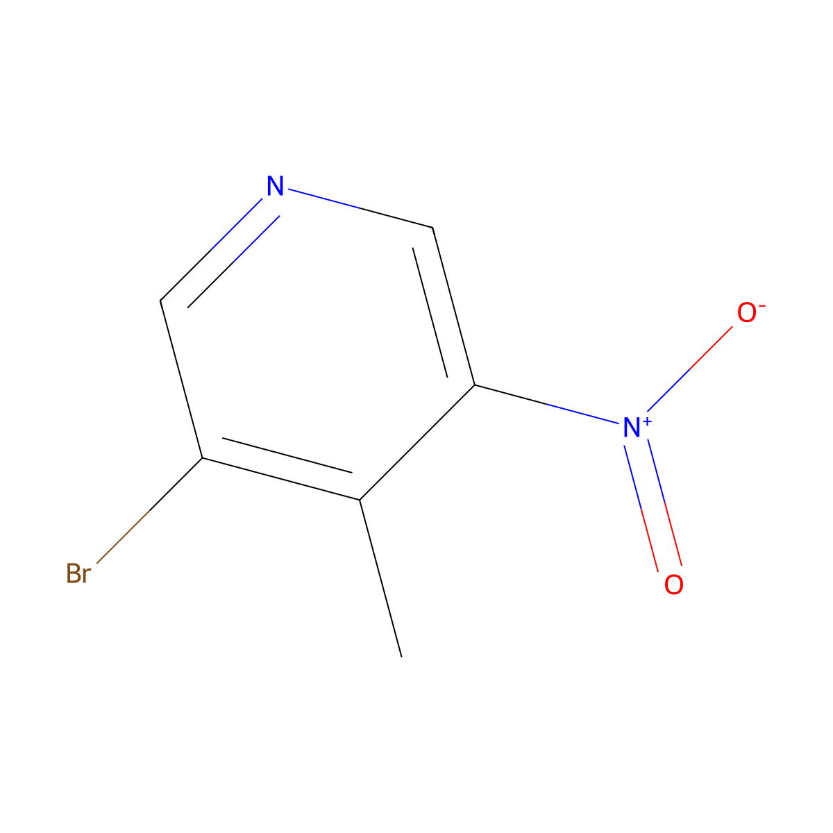 3-Bromo-4-Methyl-5-Nitropyridine molecular structure, CAS 69872-15-7