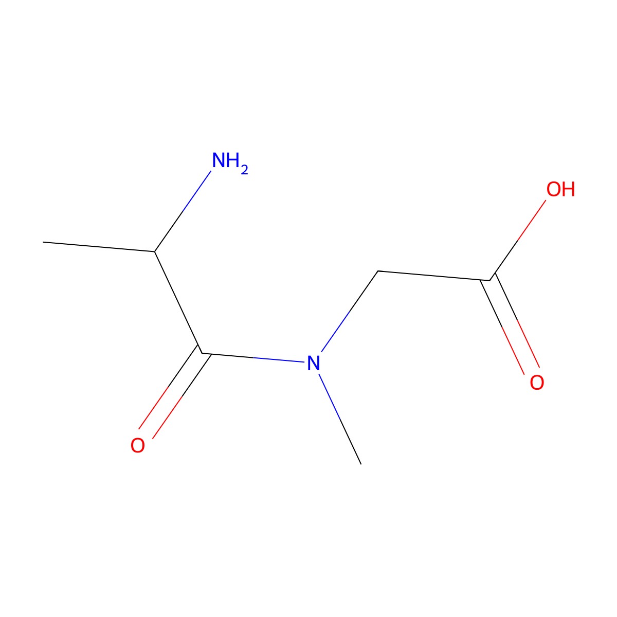 L-Ala-Sar-OH molecular structure, CAS 69875-15-6