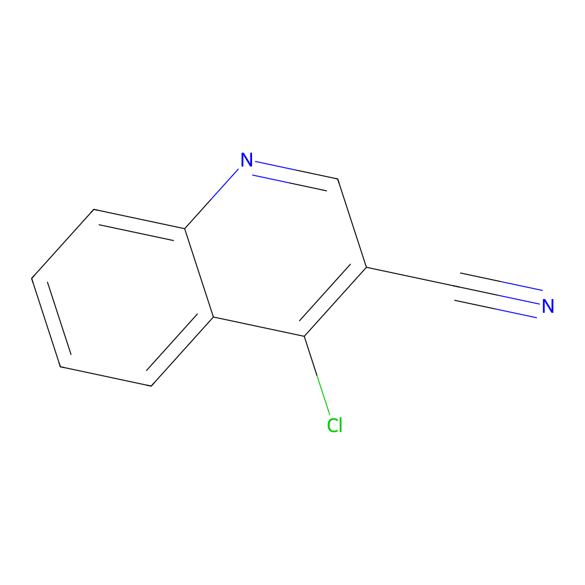 4-Chloroquinoline-3-carbonitrile molecular structure, CAS 69875-49-6