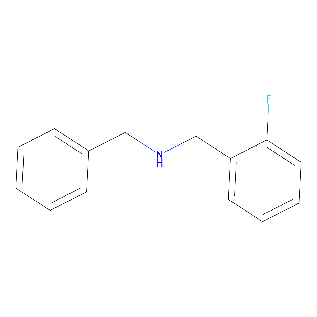 Benzyl-(2-fluoro-benzyl)-amine molecular structure, CAS 69875-87-2