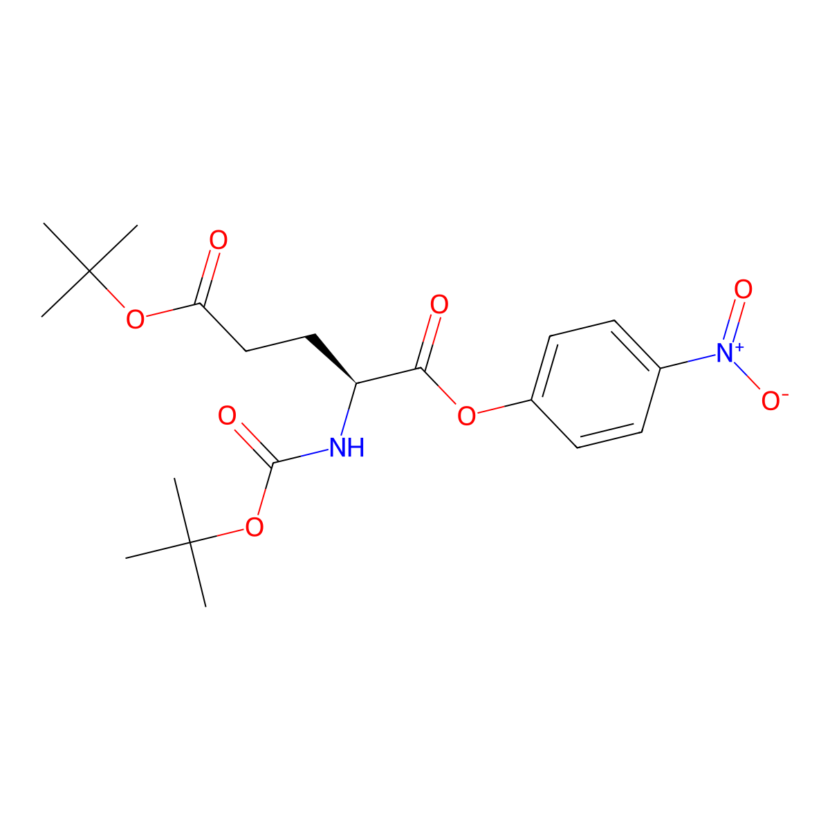 Boc-glu(otbu)-onp molecular structure, CAS 69876-58-0