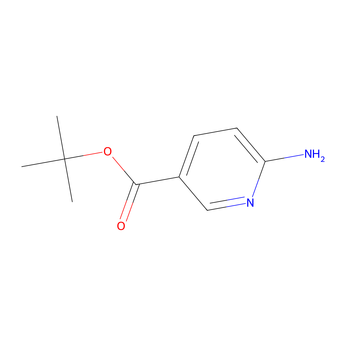 Tert-butyl 6-aminopyridine-3-carboxylate molecular structure, CAS 69879-20-5
