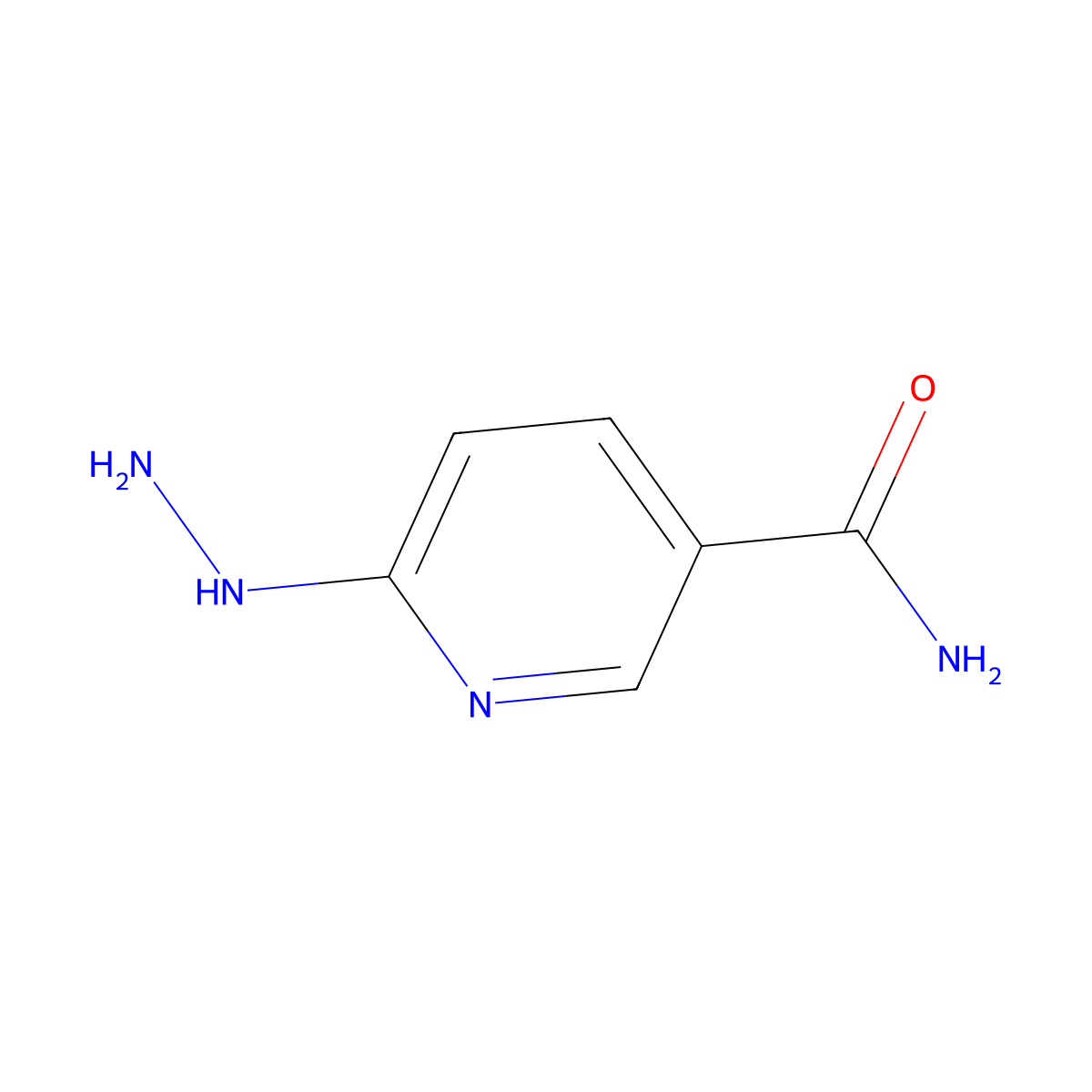 6-Hydrazinylpyridine-3-carboxamide molecular structure, CAS 69879-23-8