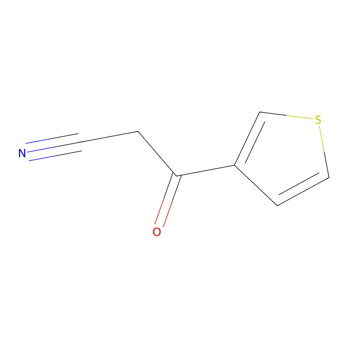 3-Oxo-3-(thiophen-3-yl)propanenitrile molecular structure, CAS 69879-30-7