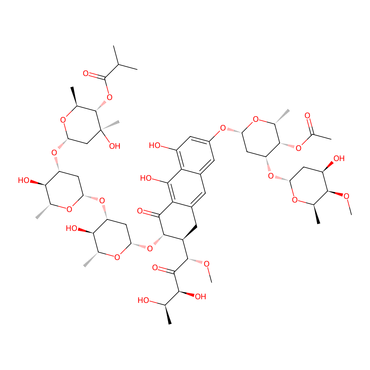 Olivomycin A molecular structure, CAS 6988-58-5
