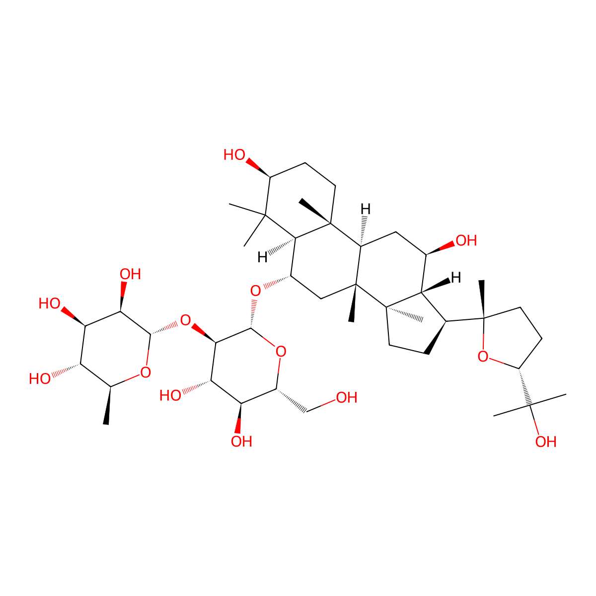 Pseudoginsenoside F11 molecular structure, CAS 69884-00-0