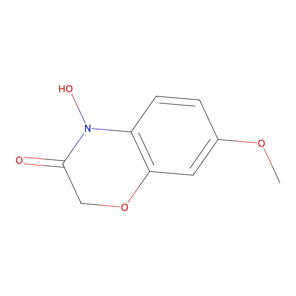 4-Hydroxy-7-methoxy-1,4-benzoxazinone molecular structure, CAS 69884-05-5