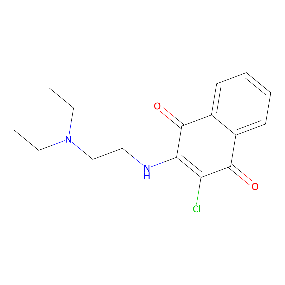2-Chloro-3-{[2-(diethylamino)ethyl]amino}naphthoquinone molecular structure, CAS 69895-75-6